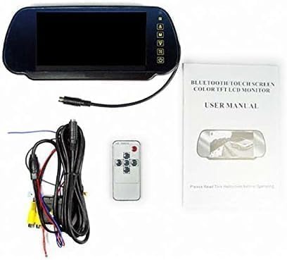 7 Zoll Rückfahrkamera Spiegel Monitor 12–24V – Clip-On Innenspiegel mit 7" 800x480 LCD TFT &amp; Parkhil
