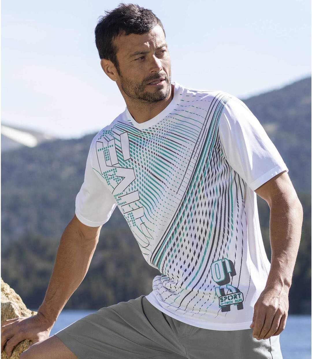 ATLAS FOR MEN - 3er-Pack Herren T-Shirts - Rundhalsausschnitt - Kurze Ärmel - Verfügbar in grossen G