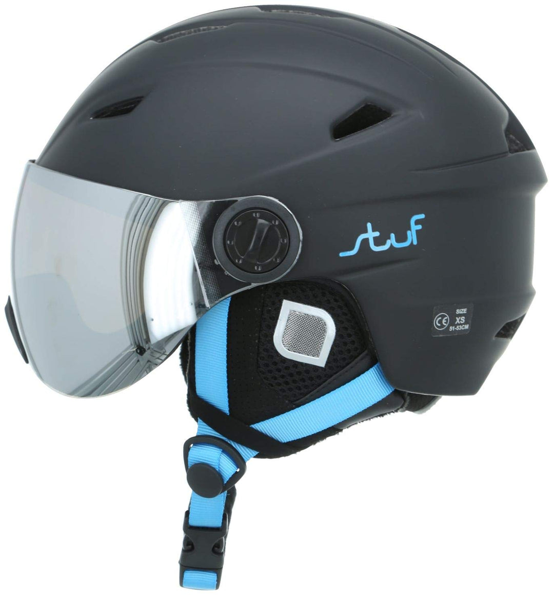Stuf Visor JR. Helm schwarz-blau 51, 51