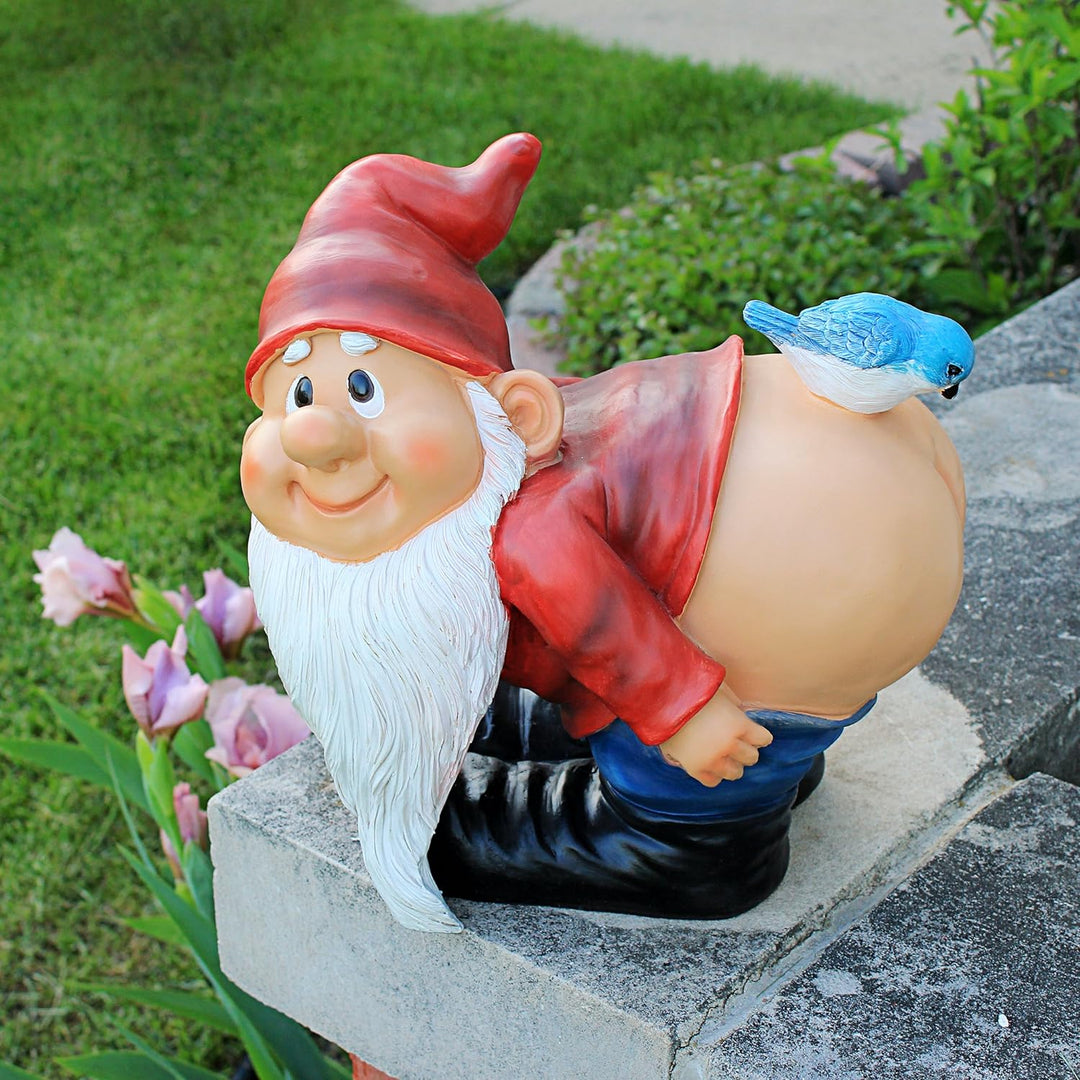 Design Toscano Gartenzwerg Loonie Moonie, mehrfarbig, Masse: 23 x 30,5 x 30,5 cm Gnome Statue: Large