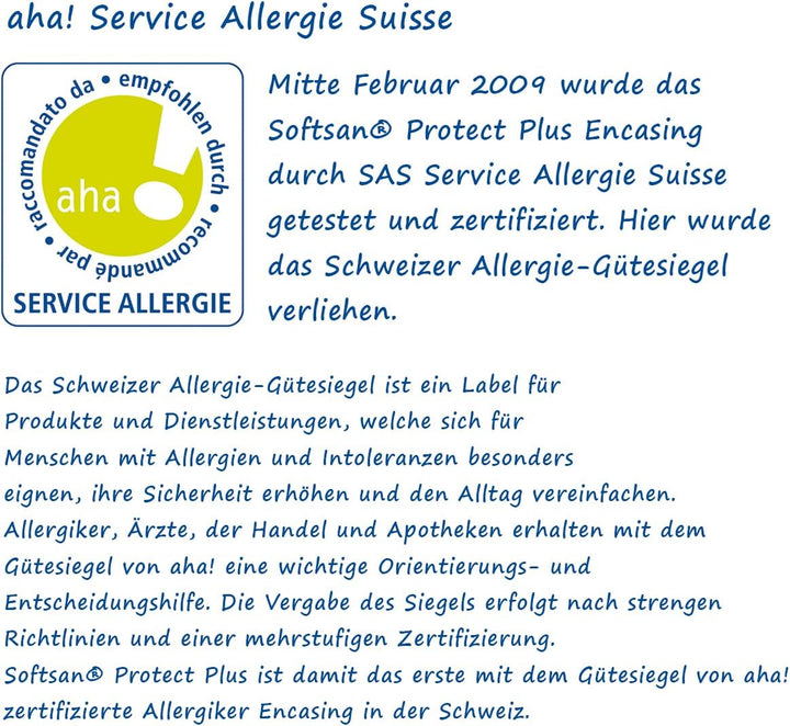 Softsan Protect Plus Matratzenbezug für Boxspring-Matratzen milbendicht 80x200x30 cm, Höhe 30 cm, En