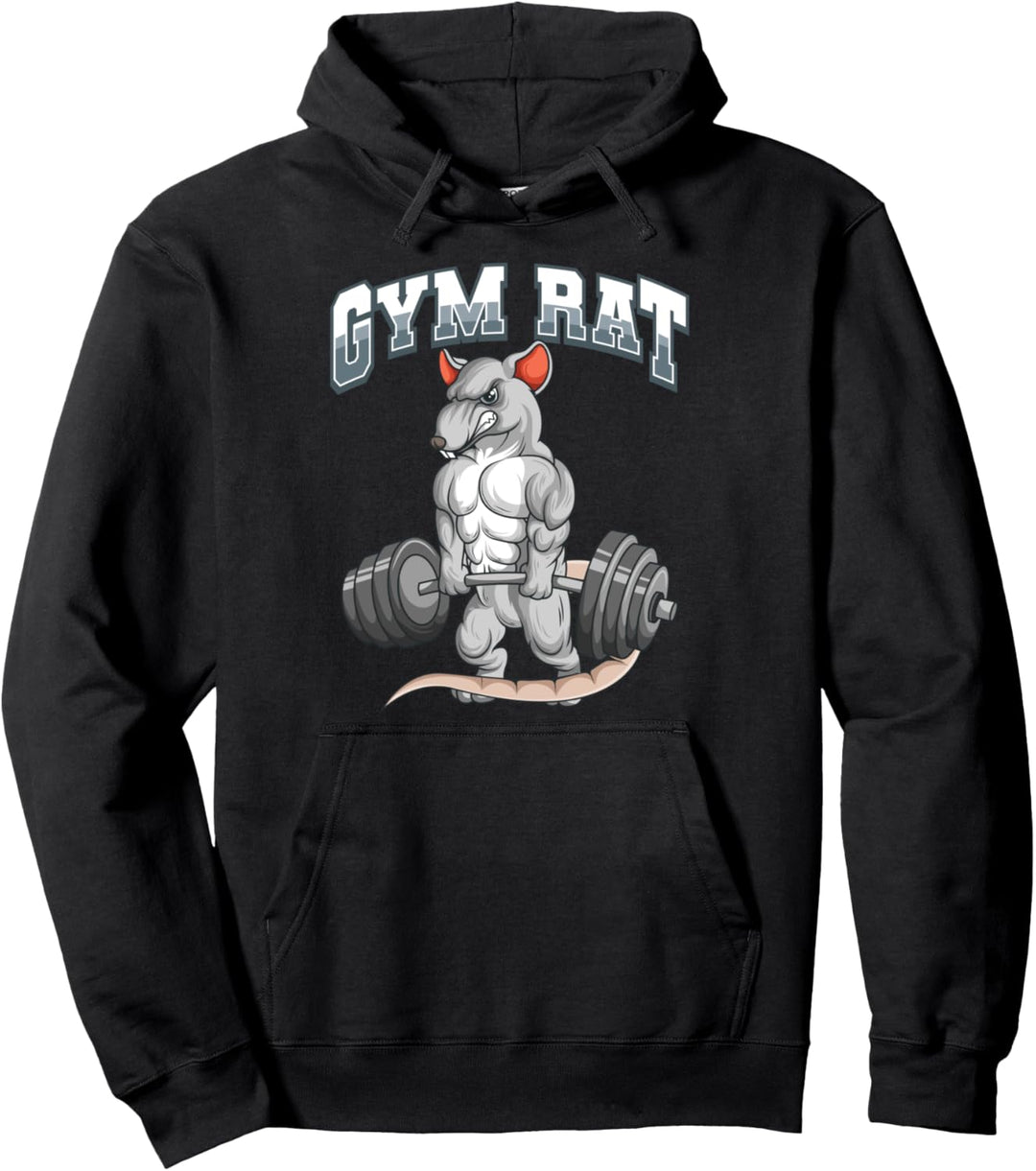 Gym Rat Fitness Ratte Bodybuilding Ratten Pullover Hoodie