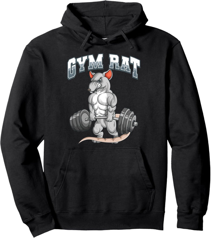 Gym Rat Fitness Ratte Bodybuilding Ratten Pullover Hoodie