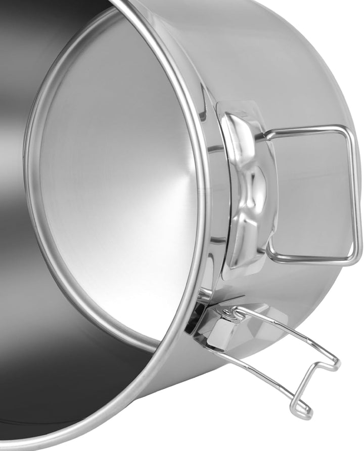 Vielrosse Edelstahl GetreidebehäLter, KüChe Lebensmittel Eimer Mit Deckel, Luftdichter Kanister Mehl