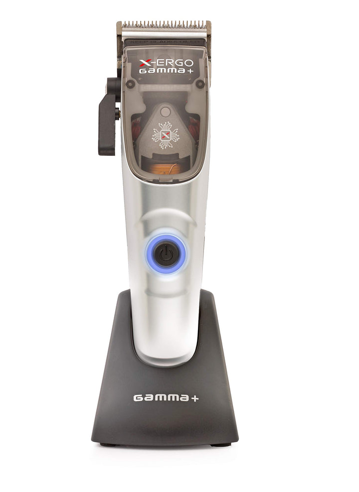 GAMMAPIU' GAMMAPIú X-ERGO Elektrorasierer für Herren, Clipper Profi, Klinge Taper 45 mm, DLC Black D