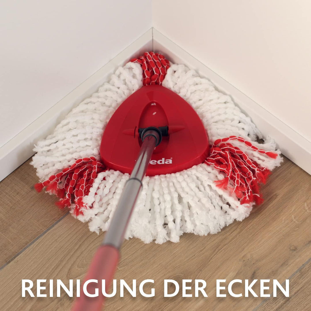 Vileda Turbo EasyWring und Clean Komplett Set + Turbo bezug, rot/grau