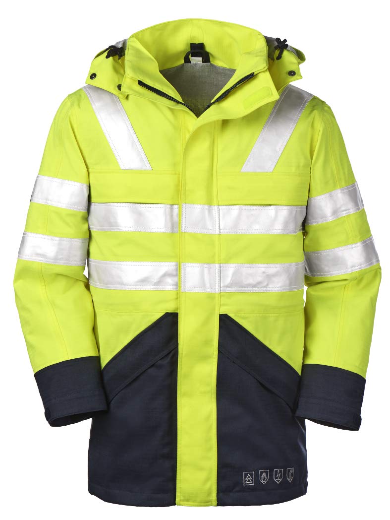 4Protect Multinorm Warnschutzjacke "Edmonton", 1 Stück, M, leuchtgelb / marineblau, 3510-M Leuchtgel