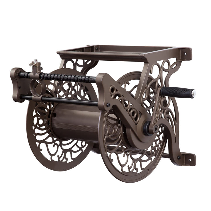 Liberty Garden 707 Decorative Wall Mount Garden Guide Hose Reel, Bronze Schlauchführung, Schlauchfüh