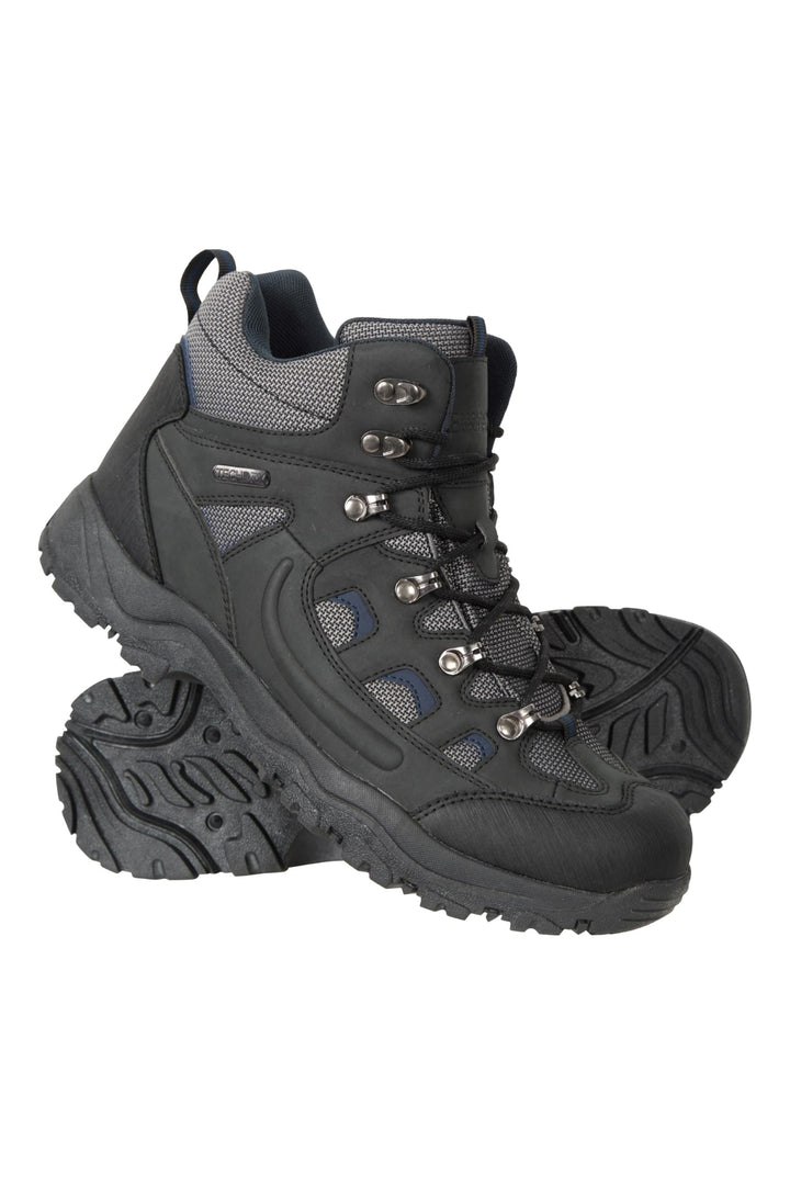 Mountain Warehouse Adventurer Wasserdichte Herrenstiefel - IsoDry-Schuhe – Outdoor 45 EU Schwarz, 45