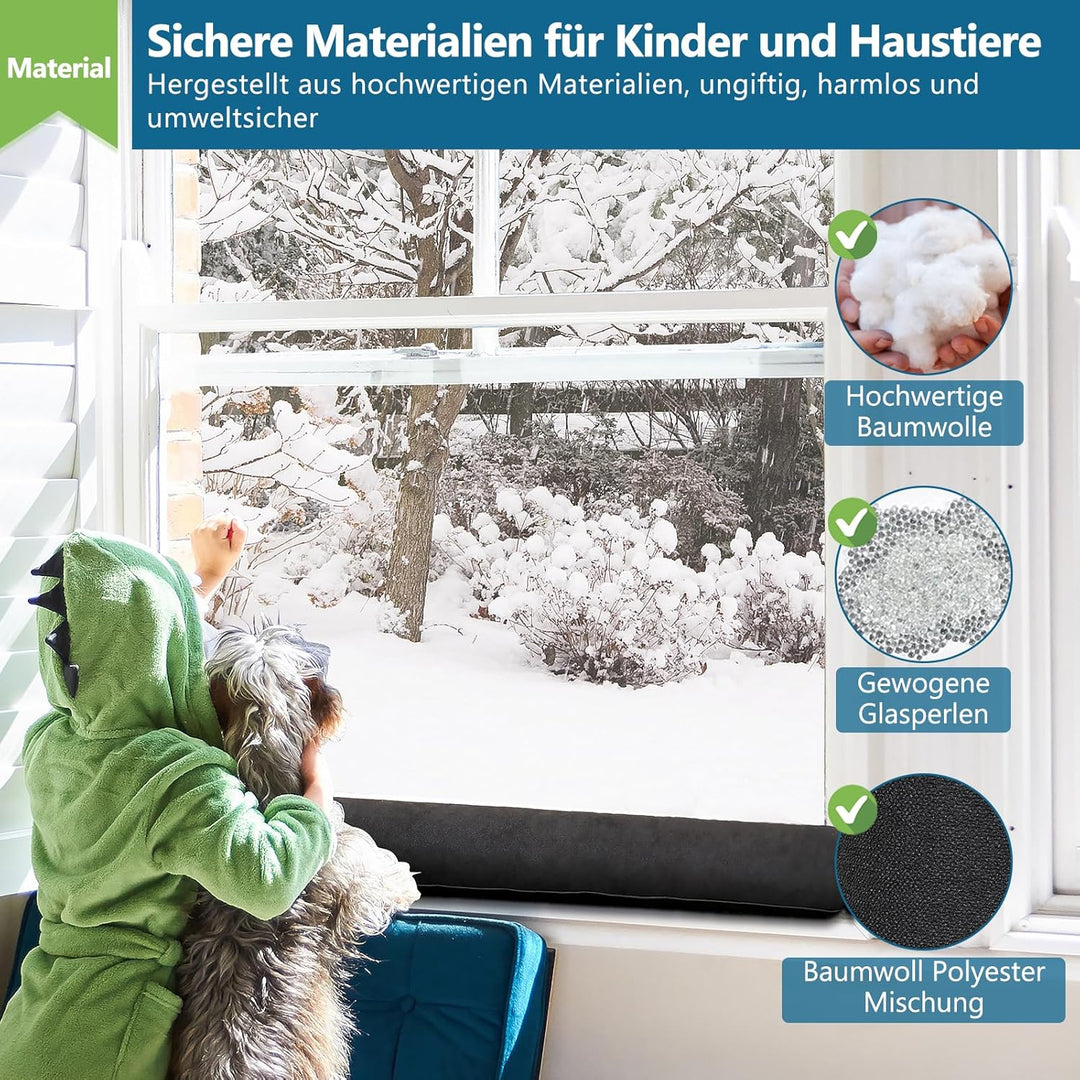 HooTown Zugluftstopper für türen, 92cm Schwerer Zugluftstopper tür Zugluftstopper Windstopper Türluf