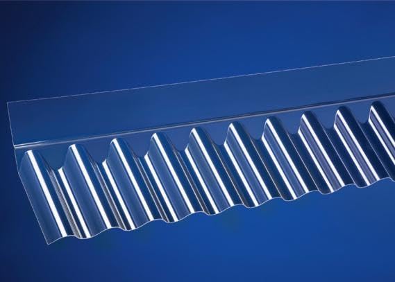 Gutta Acryl/Polycarbonat Wandanschluss - Wandanschlussprofil, Profil 76/18 Sinus (Welle), passend fü
