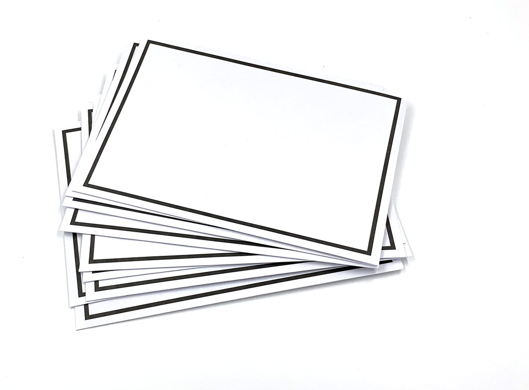 50 Trauerumschläge, C5 = 225 x 157 mm, mit schwarzem Seidenfutter und schwarzem Rahmen, Kondolenz-Br