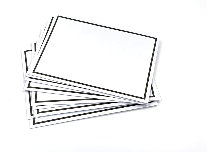 50 Trauerumschläge, C5 = 225 x 157 mm, mit schwarzem Seidenfutter und schwarzem Rahmen, Kondolenz-Br