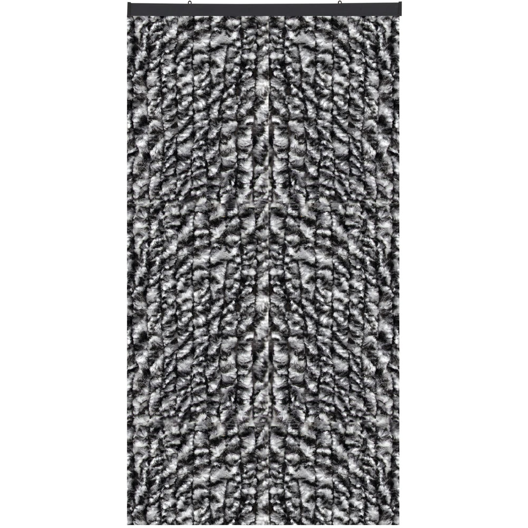Arsvita Flauschvorhang 80x200 cm in Meliert schwarz - grau - weiss, Perfekter Insekten- und Sichtsch