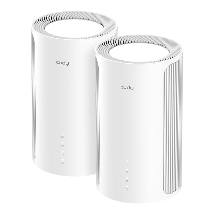 Cudy Tri-Band WiFi 7 BE11000 Whole Home Mesh System, 6-Stream 10 Gbit/s, 4 × 2,5G Ports, MU-MIMO, Mu