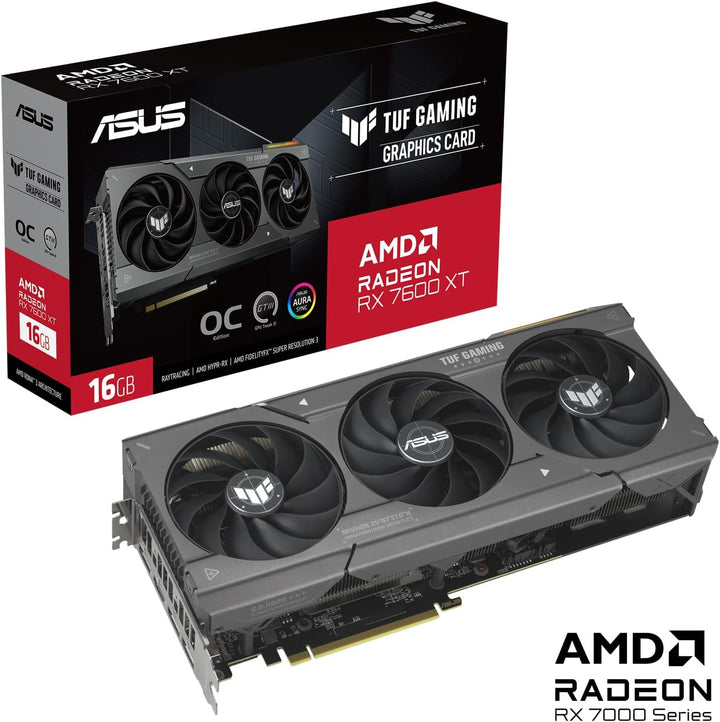 ASUS TUF Gaming Radeon RX 7600 XT OC Edition 16GB GDDR6 Gaming Grafikkarte schwarz (AMD Radeon RX760