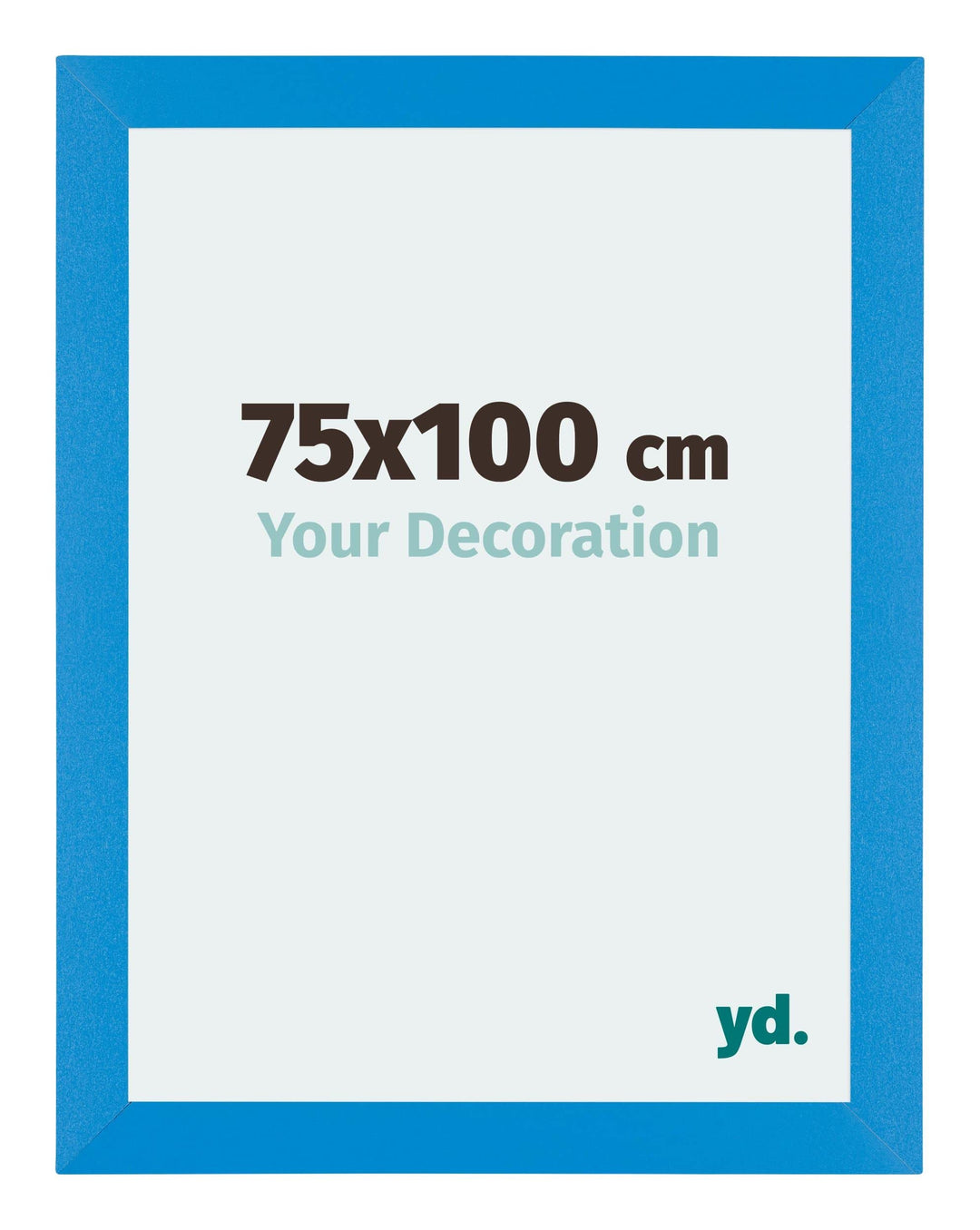 yd. Your Decoration - Bilderrahmen 75x100 cm - Hellblau - Billderrahmen aus MDF mit Acrylglas - Anti