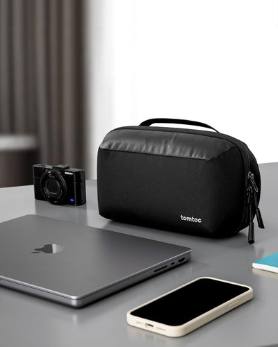 tomtoc Zubehörtasche Kabeltasche, Elektronik Tech Pouch Laptop Zubehör Organizer Tasche Cable Bag Re