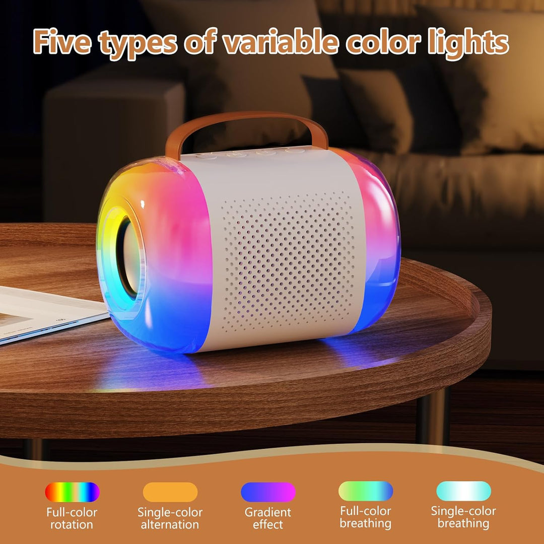Karaoke Maschine mit 2 Mikrofonen, Tragbare Kabellose mini Karaoke Maschine füR Kinder und Erwachsen