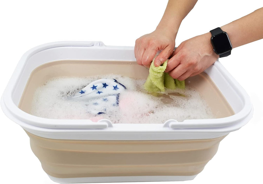 SAMMART 15L Zusammenklappbarer Korb mit Griff - Tragbarer Picknickkorb/Krater für den Aussenbereich