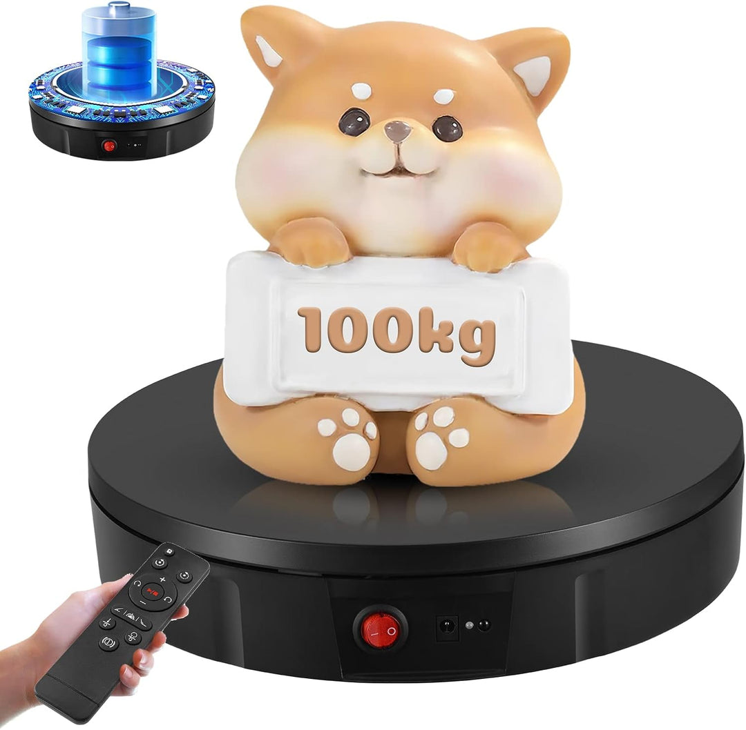PaNt Drehteller Elektrisch 100kg 30cm Professioneller 360 Grad Elektrische Drehscheibe mit Wiederauf