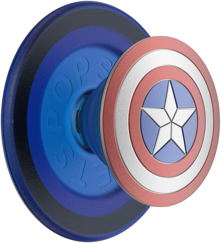 PopSockets: PopGrip Round für MagSafe - Inklusive Adapterring für MagSafe - Ausziehbarer Sockel und