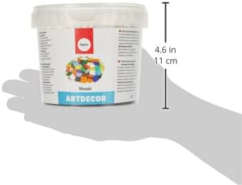 Rayher Hobby Rayher Artdecor Mosaik Mix 1x1cm, ca.1500Stück, Dose 1kg , Natur-Töne, 1453031 Natur 1x