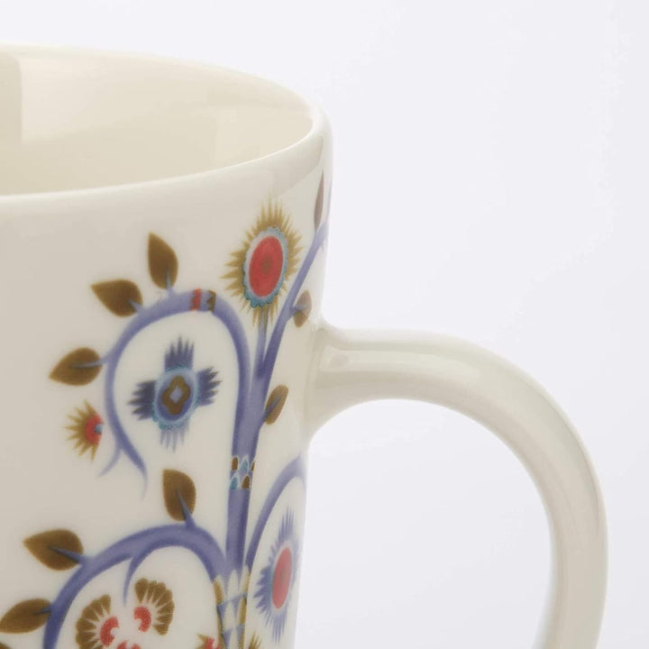 Iittala 1012450 Taika Becher mit Henkel 0,4 Liter Weiss, Porzellan, Weiss