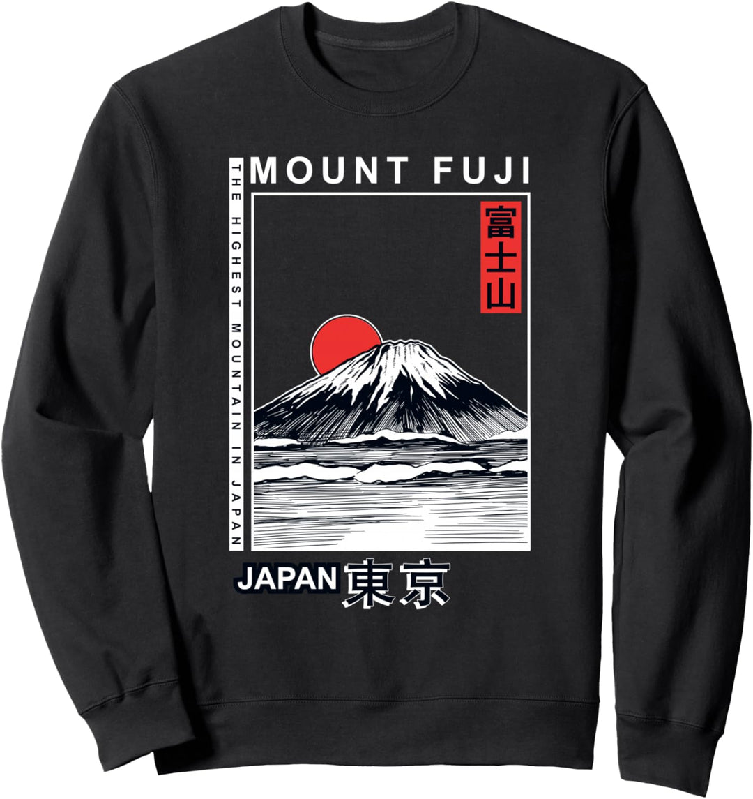 Mount Fuji Japanese Tokyo Vintage Retro Sweatshirt