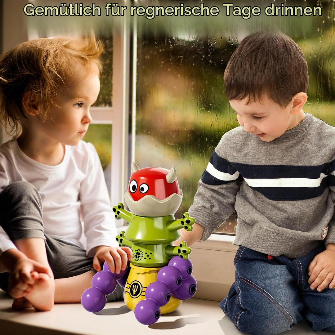Magnetisches Roboterspielzeug für Kinder ab 3-7 Jahren, 5-stück Magnetmonster-Bausteine, stapelbares