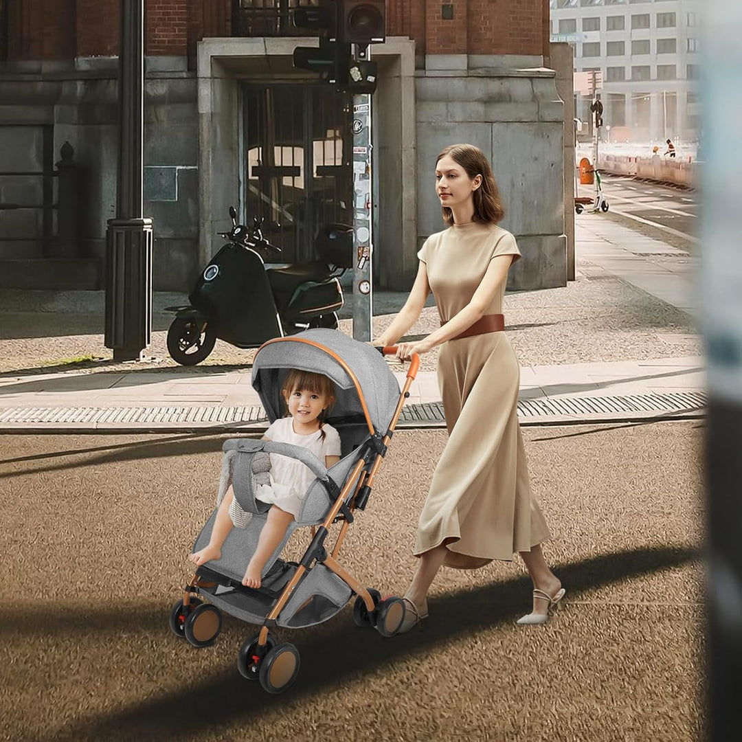 homewell Baby Kinderwagen klappbar, Buggy Kinderbuggy, 0-6 Jahre, flache Liegeposition, Einhändig Kl