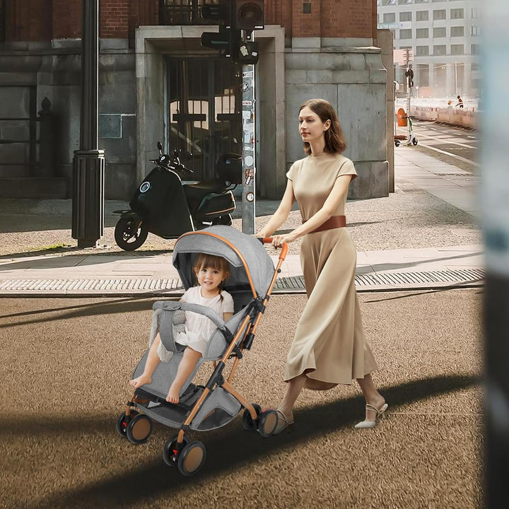 homewell Baby Kinderwagen klappbar, Buggy Kinderbuggy, 0-6 Jahre, flache Liegeposition, Einhändig Kl