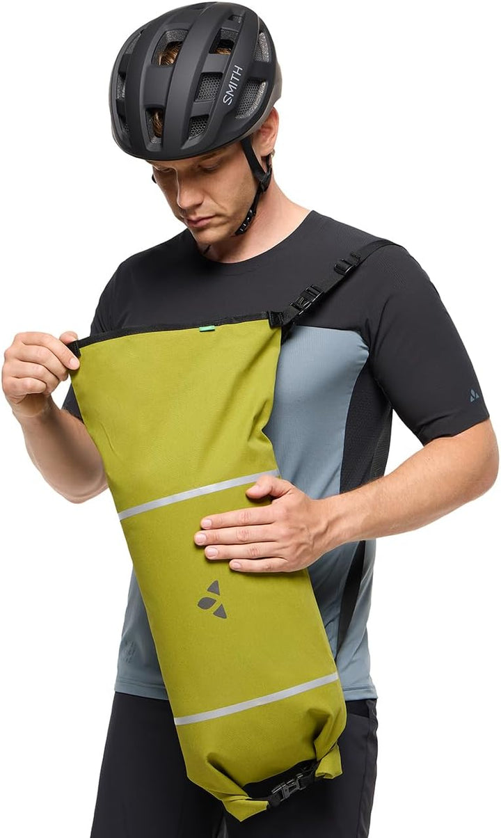VAUDE Fahrrad Lenkertasche mit 10 Liter Packsack Mittelgrosse Dark Leaf, Mittelgrosse Dark Leaf