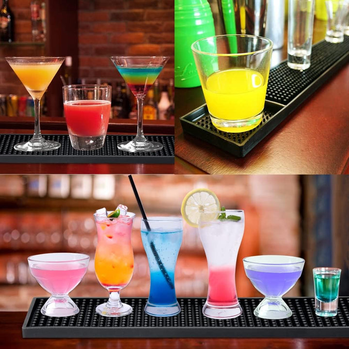 Noverlife 2 x Gummi-Barmatten, rutschfeste Bar-Service-Auslaufmatte, Bar-Tischmatte, Restaurant, Küc