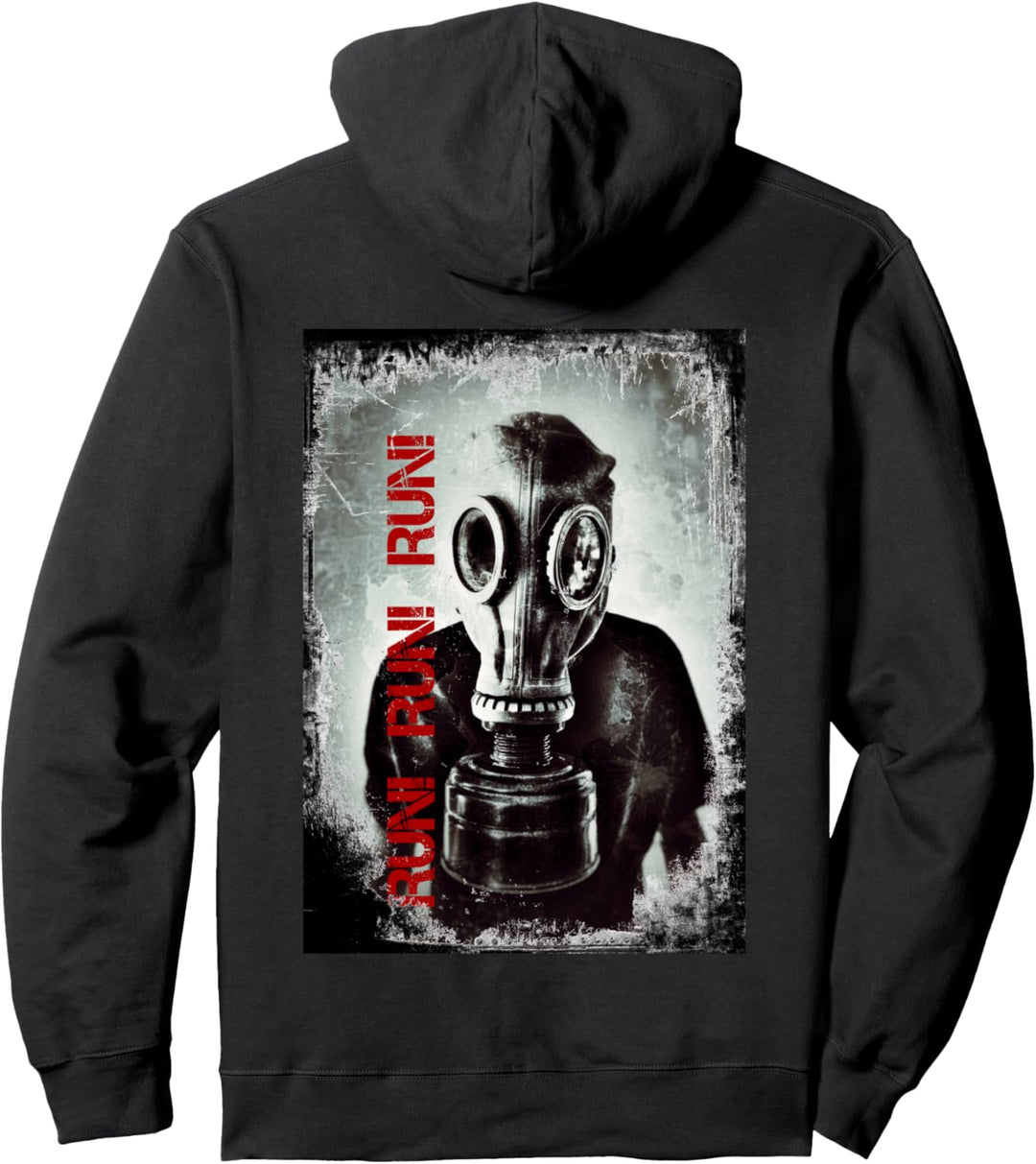 Gas Maske Kapuzenpullover Herren Militär Streetwear Koll. Pullover Hoodie