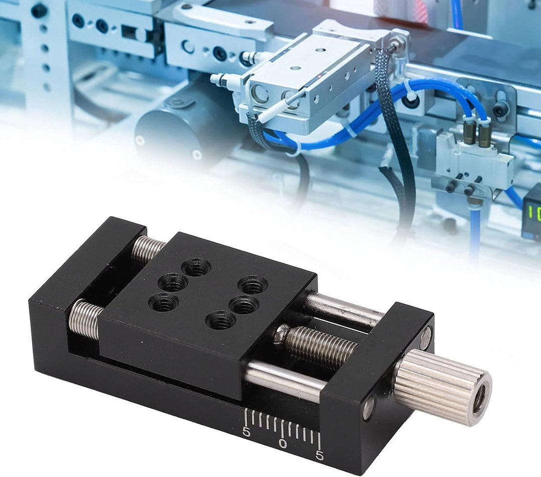 VOBOR Manuelle Plattform X-Achsen Lineartisch Manuelle Feinabstimmung Plattform Schiebetisch Alumini