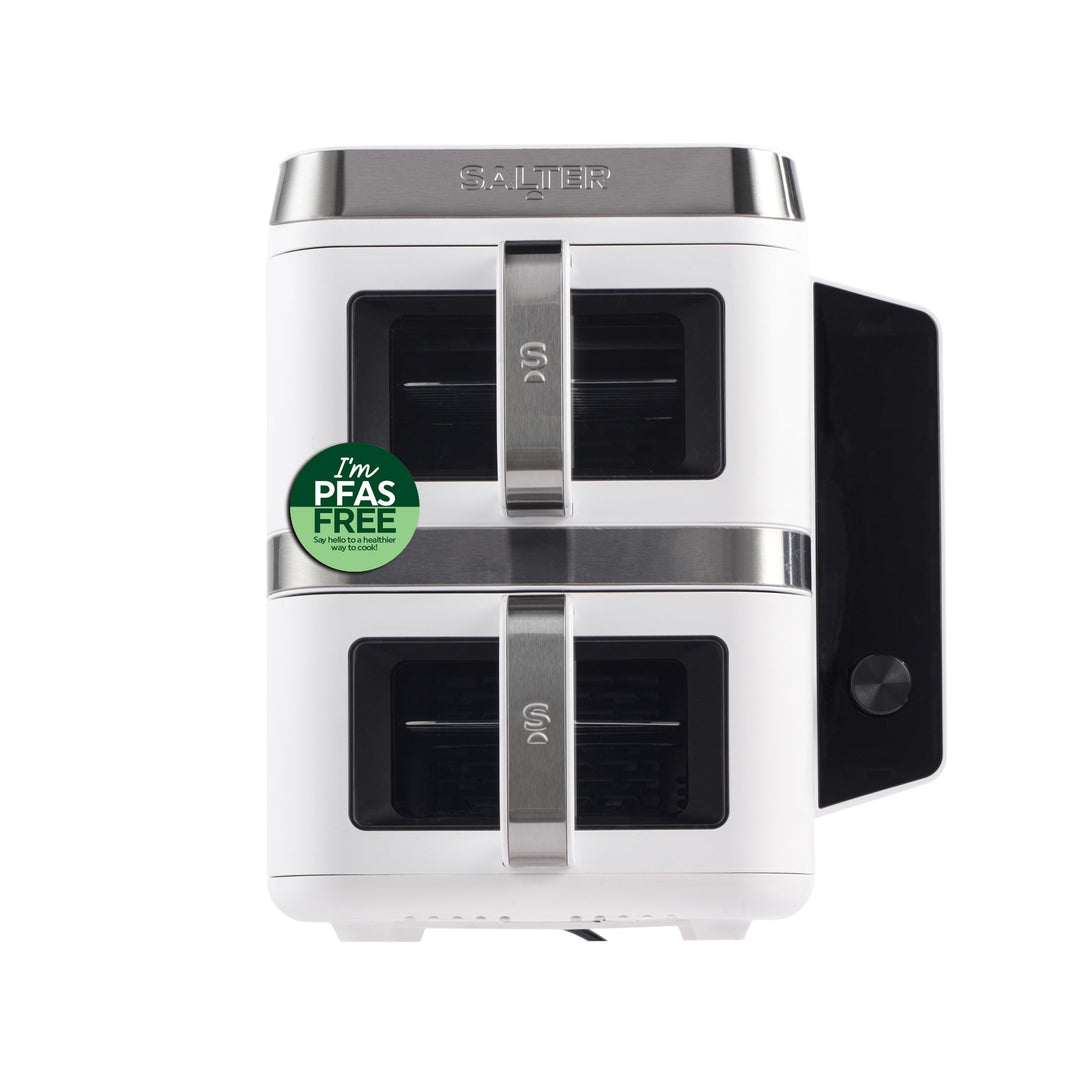 Salter VertiCook View Air Fryer - Vertikale Doppelschublade, Kochen auf 4 Ebenen, XL 9L Kapazität -