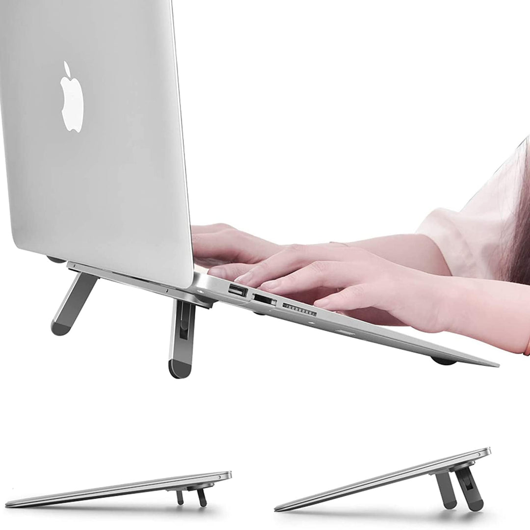 nediea Laptop Ständer, Mini Faltbarer Laptop Stand, Aluminium Notebook Ständer, Kompatibel mit MacBo