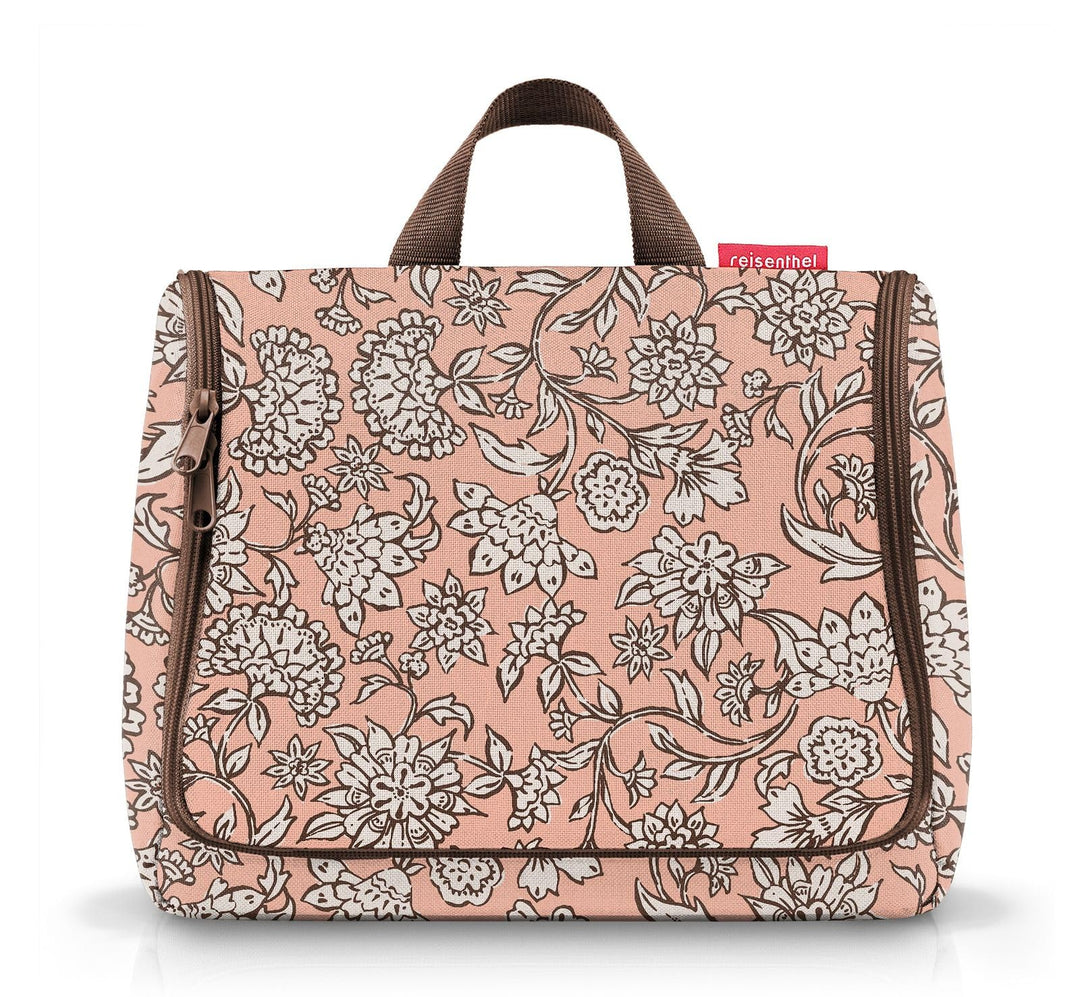reisenthel toiletbag XL Dahlia Rose praktischer Kulturbeutel mit Haken, wasserabweisendes Material,
