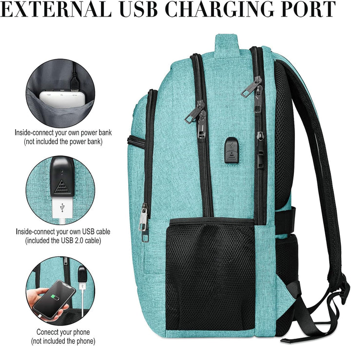 BIKROD Rucksack Herren und Damen, Schulrucksack Jungen Mädchen Teenager, Wasserdicht Rucksack | 17.3