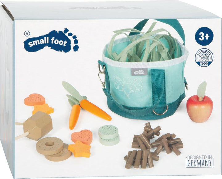 small Foot Pferdefutter Set mit Tasche, Spielset mit Futterzubehör für Hobby Horses und Spielpferde,