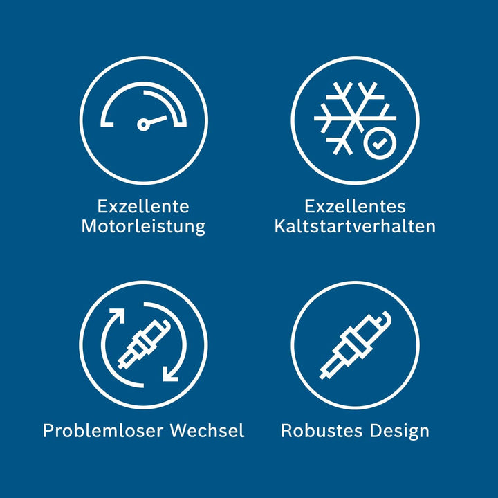 Bosch ZQR8SI302 (N41) - Zündkerzen Iridium - 4er Set Blister – 4er Set Single, Blister – 4er Set Sin
