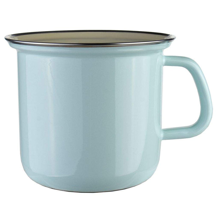 Riess, 0270-006, Topf mit Chromrand 14, CLASSIC - BUNT/PASTELL, Farbe Türkis, Durchmesser 14 cm, Höh