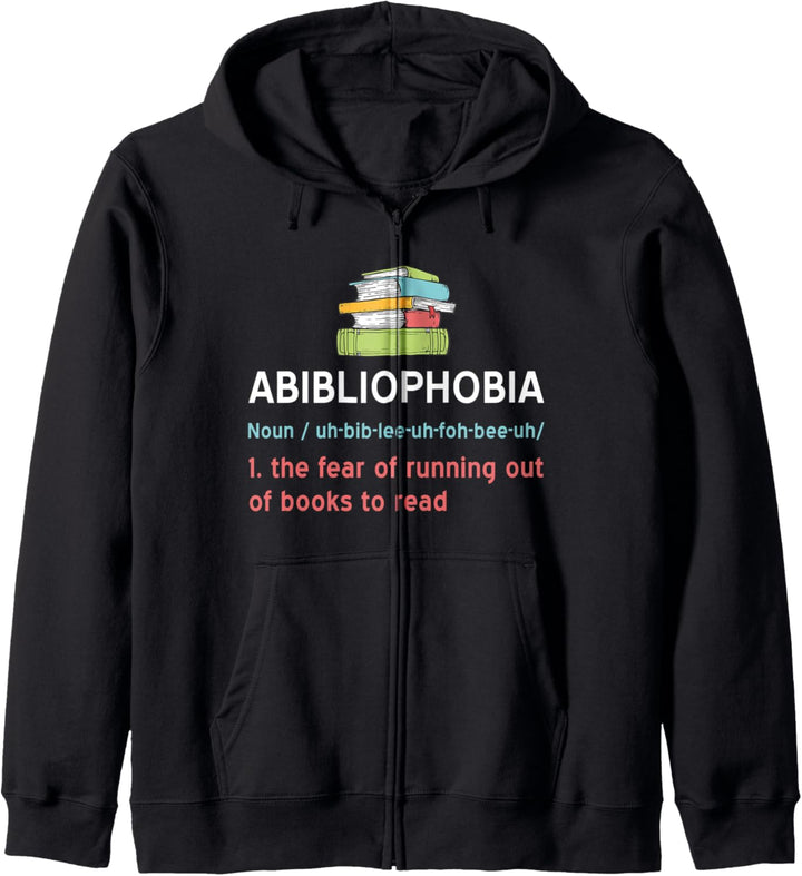 Lustiges Buch Leser Geschenk Abibliophobia Kapuzenjacke