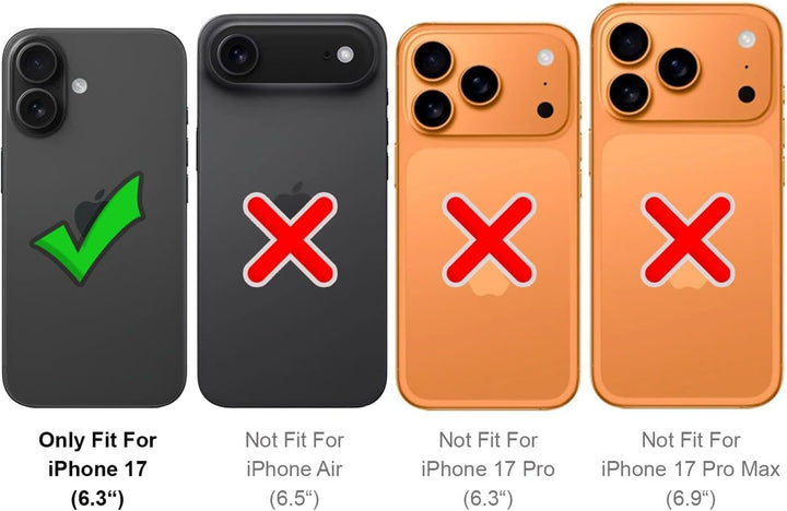 Verco Magnetischer Ring Ständer für iPhone 17 Hülle, kompatibel mit MagSafe Stossfest Luxury Translu