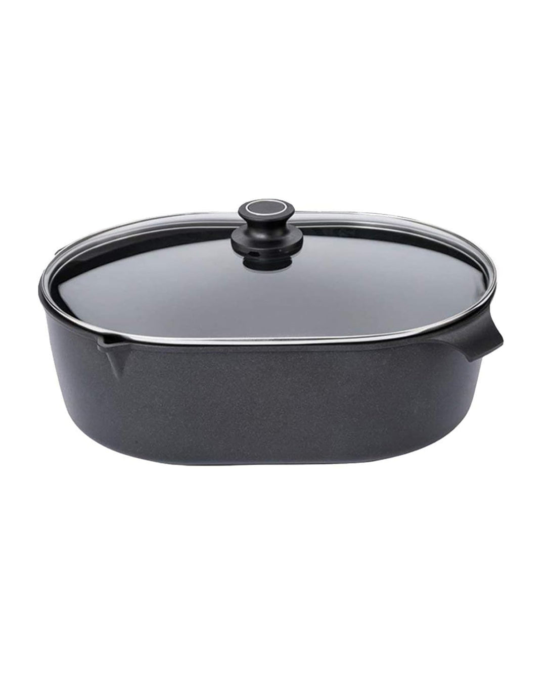 Set Original Gundel GUSS BRÄTER mit Glasdeckel Gigante klein INDUKTION, 32 x 22 x 12,5 cm, Gussbräte