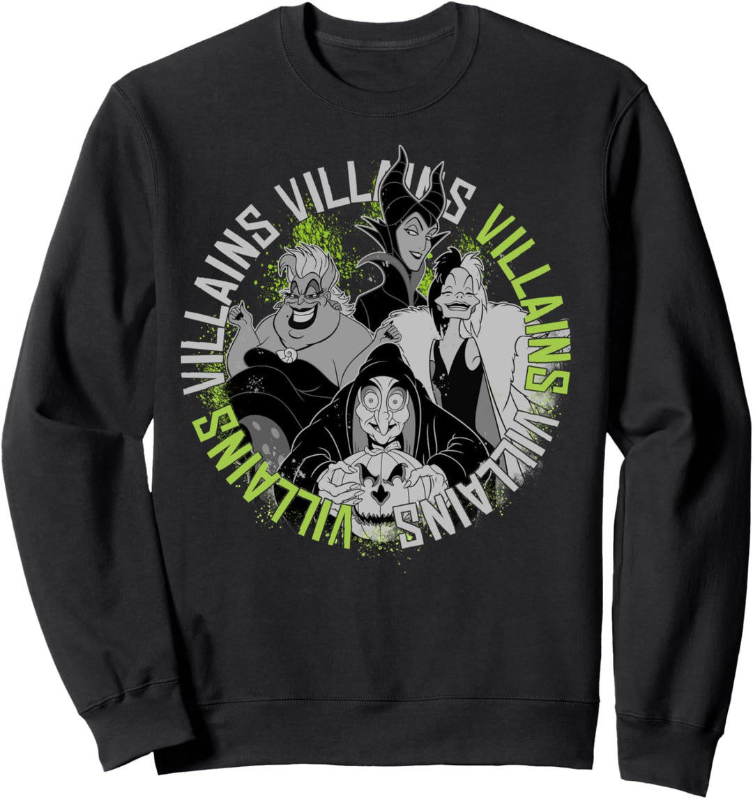 Disney Villains Group Circle Portrait Sweatshirt