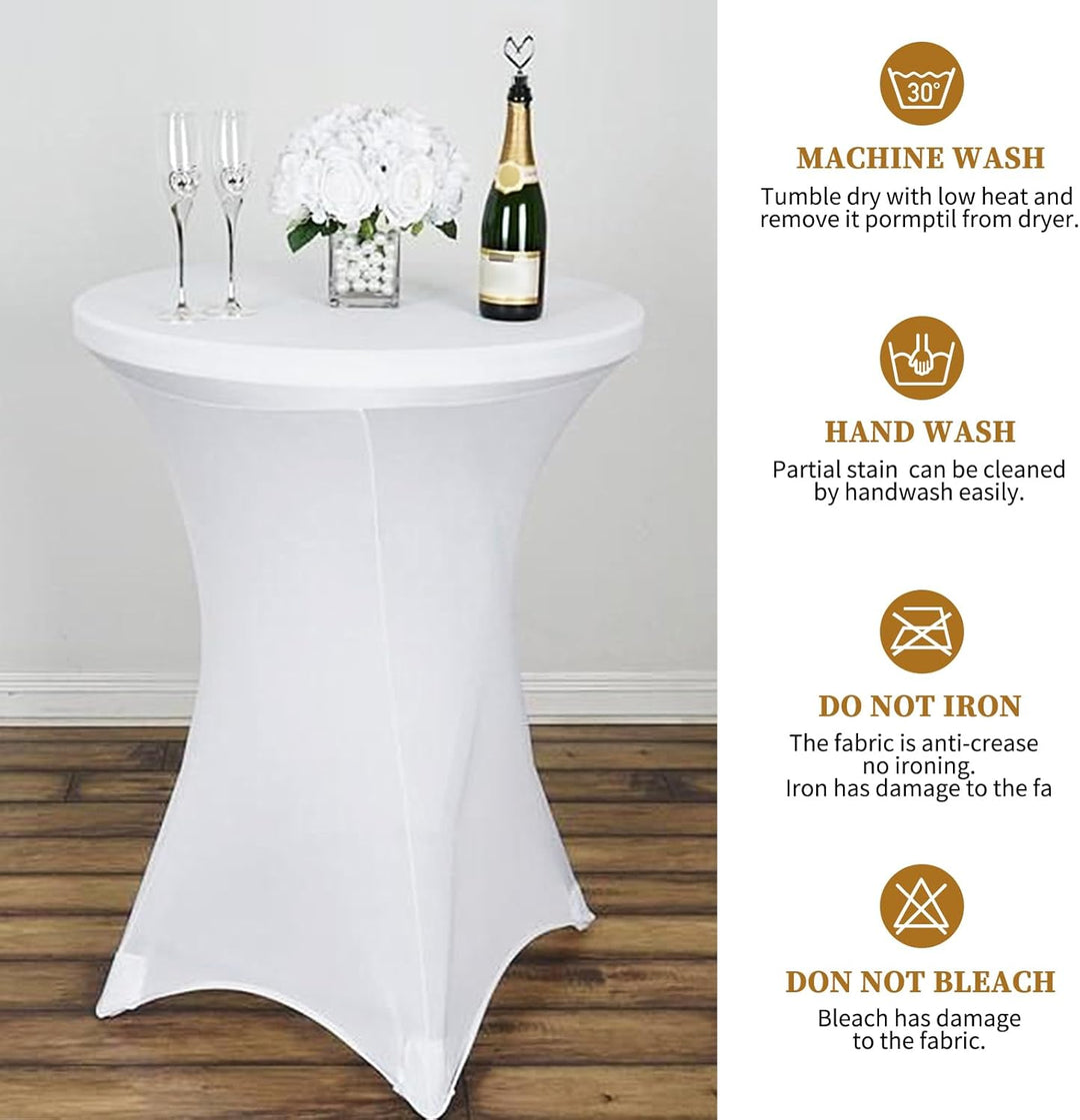 Showgeous 3 Packungen Stretch Stehtisch Husse für Bistrotisch Ø 80-85 cm Cocktail Tisch-Überzug Huss