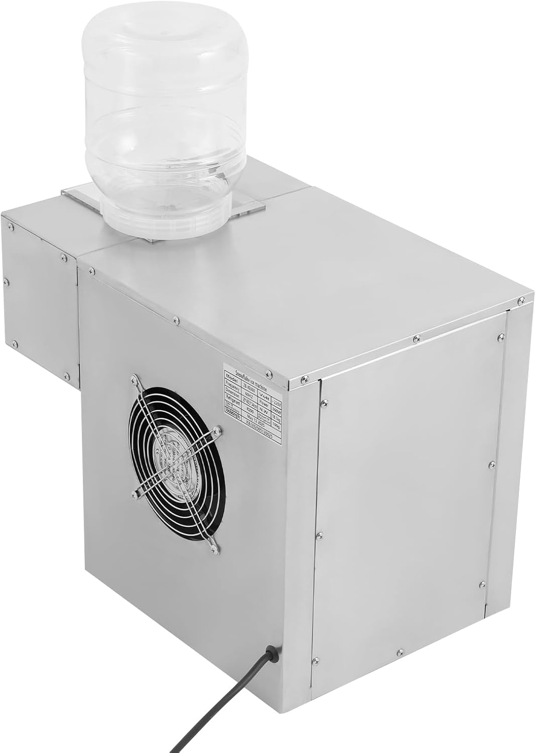 Kommerzielle Schneeflocken, 2x5L Behältern - Schneeeis-Maschine mit 8 Geschwindigkeitsstufen, Edelst