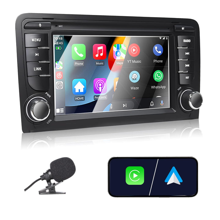 Liulbobu Autoradio für Audi A3 2003–2012, S3 2006–2012, RS3 2011–2012 Kompatibel Carplay Android Aut